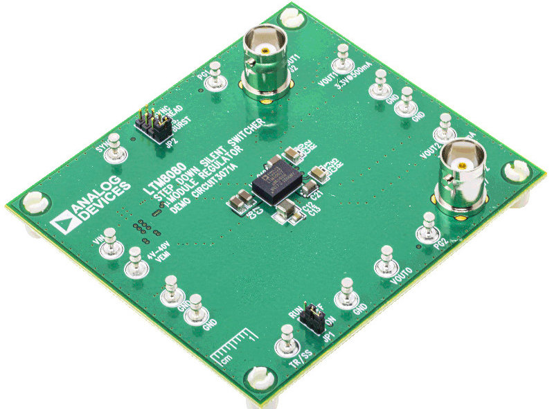 Analog Devices' Ultra-Low Noise, Ultra-High PSRR µModule® Regulator is suitable for power-sensitive applications